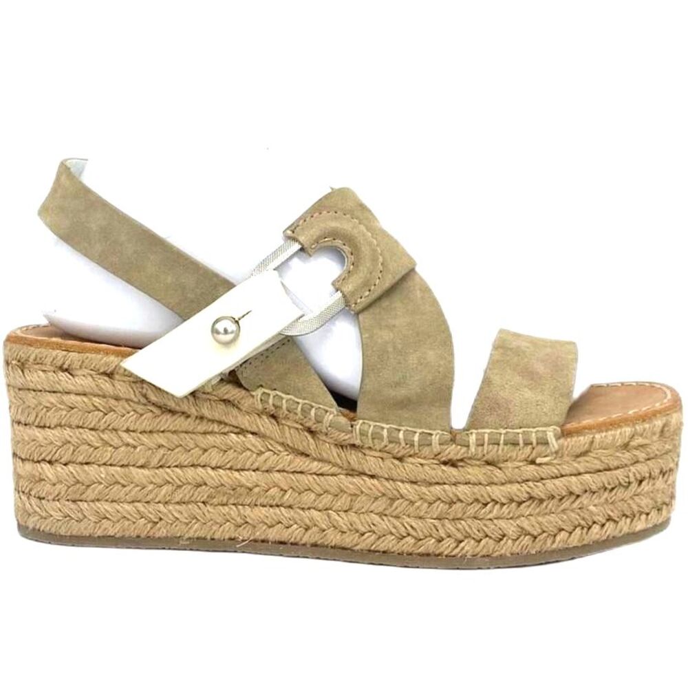rag & bone August Suede And Leather Espadrille Sandals In Taupe Size 9.5